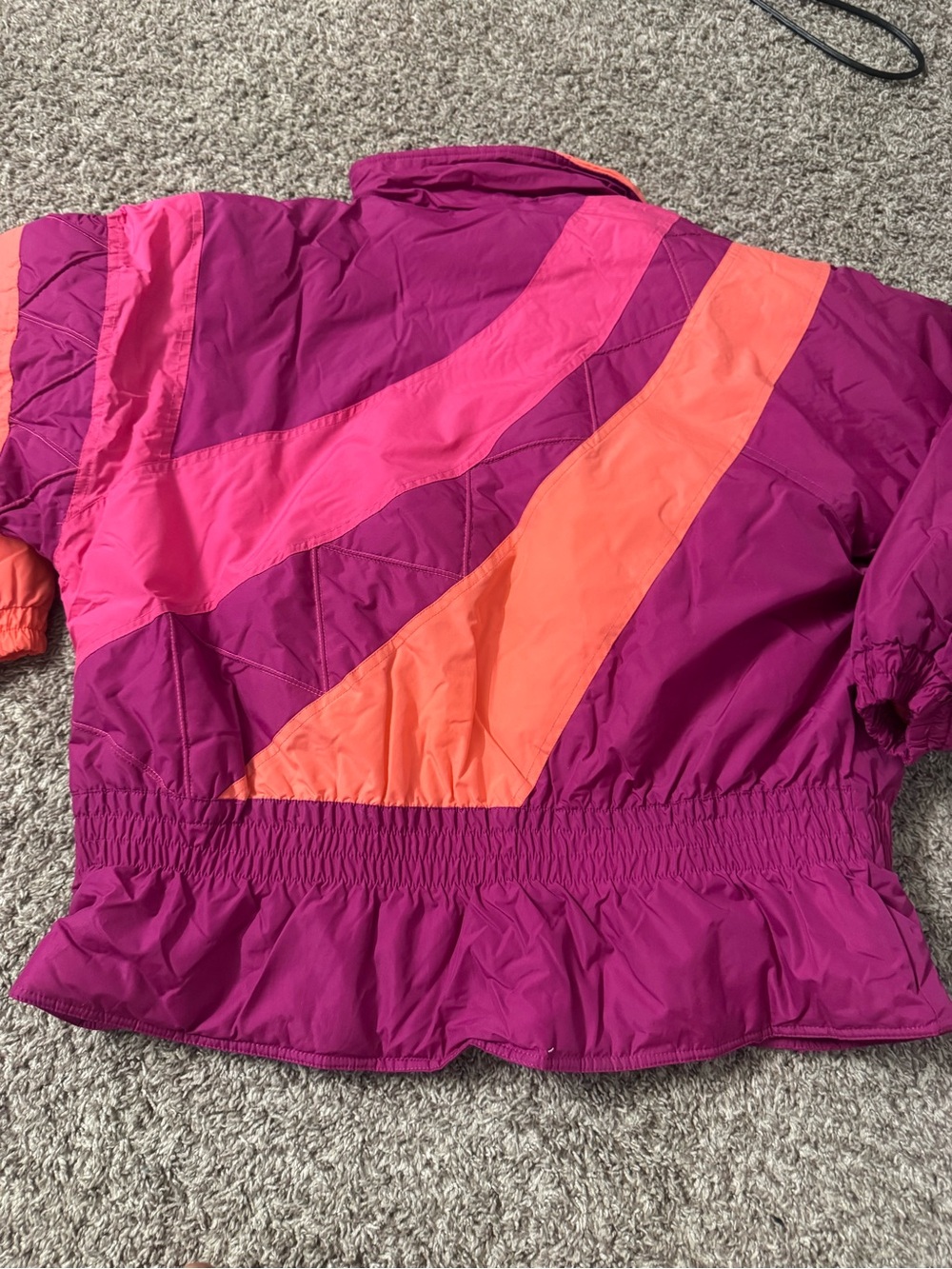 Mixed Blues Vintage VTG retro Pink & Orange Colorblock Winter ski Jacket